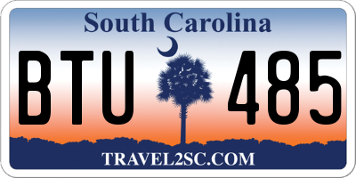 SC license plate BTU485