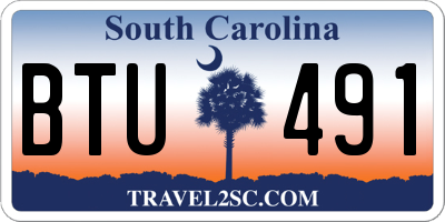 SC license plate BTU491