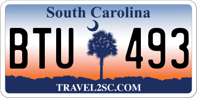 SC license plate BTU493
