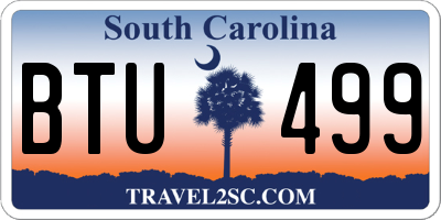 SC license plate BTU499