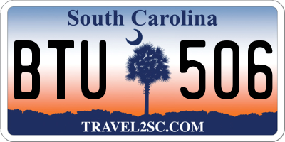 SC license plate BTU506