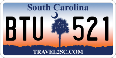 SC license plate BTU521