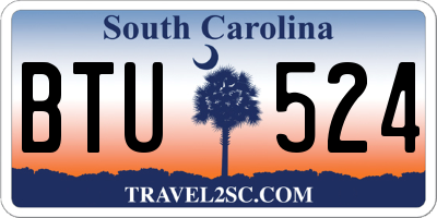SC license plate BTU524