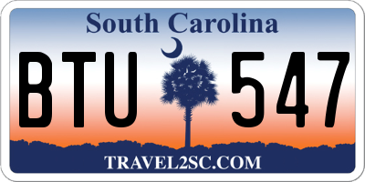 SC license plate BTU547