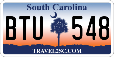 SC license plate BTU548