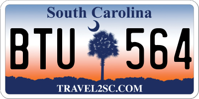 SC license plate BTU564