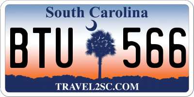 SC license plate BTU566