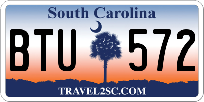 SC license plate BTU572