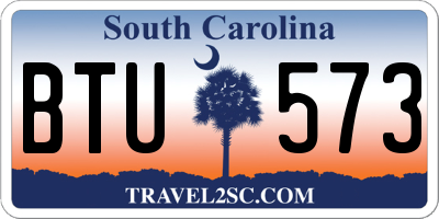 SC license plate BTU573