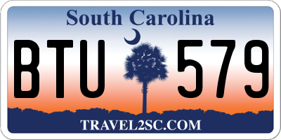 SC license plate BTU579