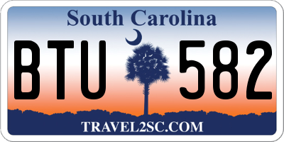 SC license plate BTU582