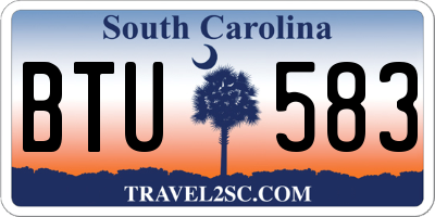 SC license plate BTU583