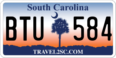 SC license plate BTU584