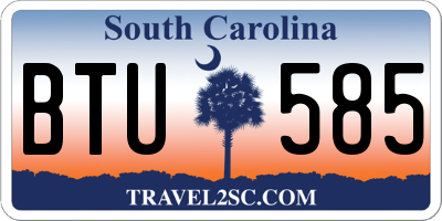 SC license plate BTU585