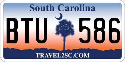 SC license plate BTU586