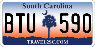 SC license plate BTU590