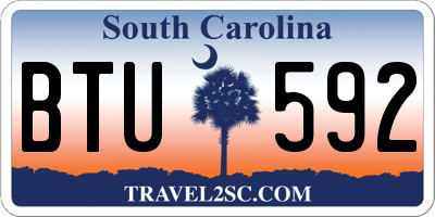 SC license plate BTU592
