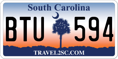 SC license plate BTU594