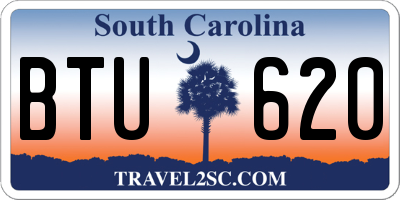 SC license plate BTU620
