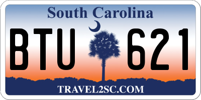 SC license plate BTU621