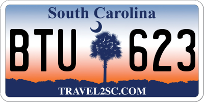 SC license plate BTU623