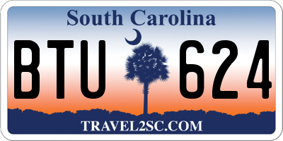 SC license plate BTU624