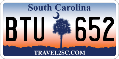 SC license plate BTU652