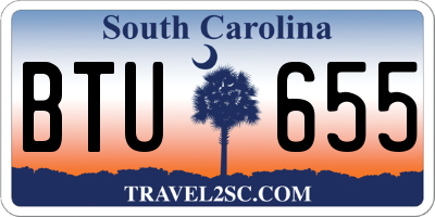 SC license plate BTU655
