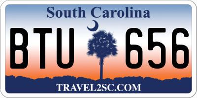 SC license plate BTU656