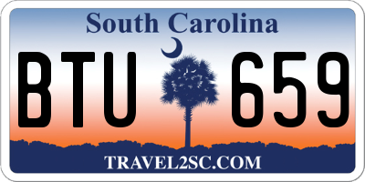 SC license plate BTU659