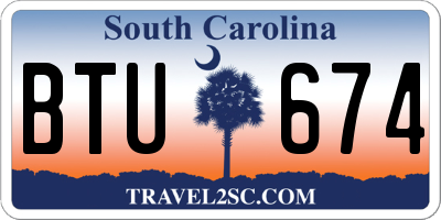 SC license plate BTU674