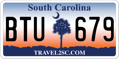 SC license plate BTU679