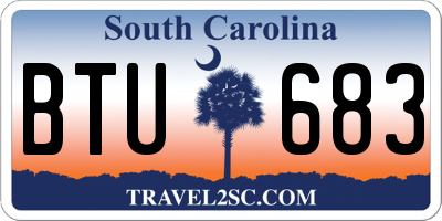SC license plate BTU683