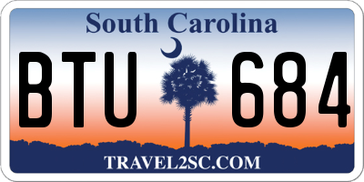 SC license plate BTU684