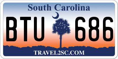 SC license plate BTU686