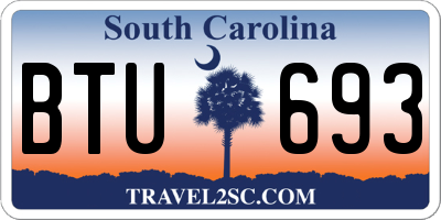SC license plate BTU693