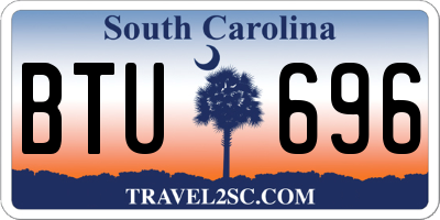 SC license plate BTU696