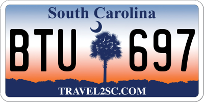 SC license plate BTU697