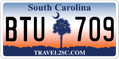 SC license plate BTU709