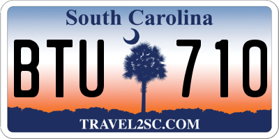 SC license plate BTU710
