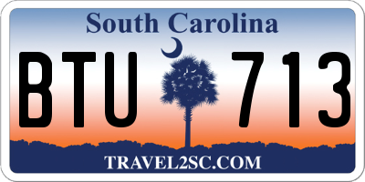 SC license plate BTU713