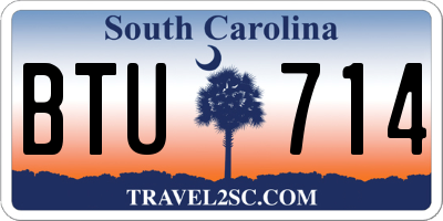 SC license plate BTU714