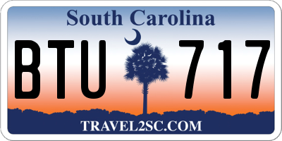 SC license plate BTU717