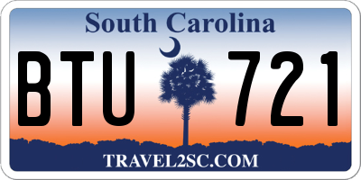 SC license plate BTU721