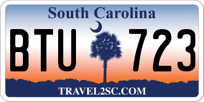 SC license plate BTU723