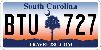 SC license plate BTU727