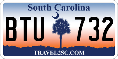 SC license plate BTU732