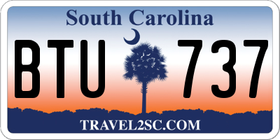 SC license plate BTU737