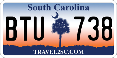 SC license plate BTU738