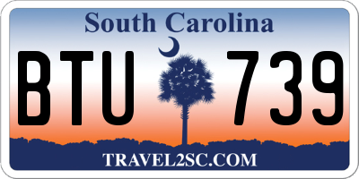 SC license plate BTU739
